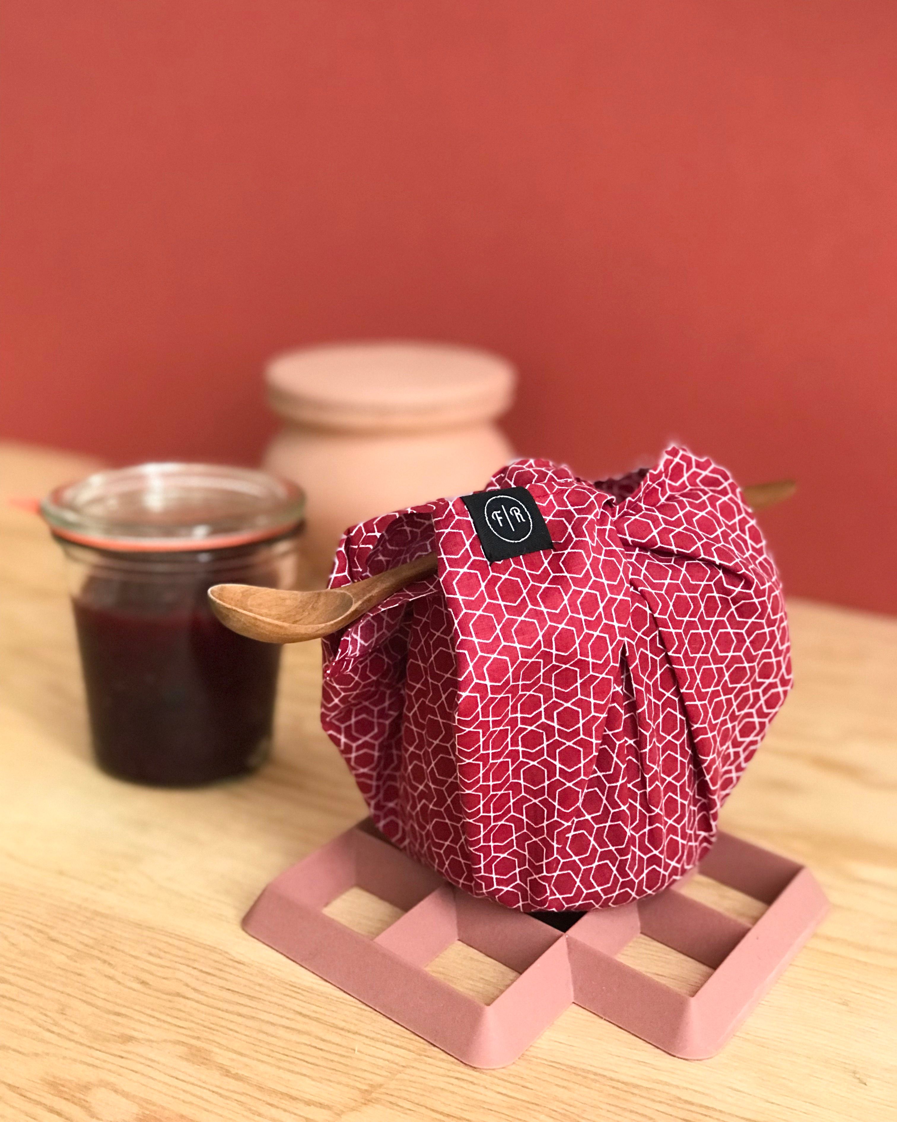 FabRap Cherry Single Sided / Furoshiki wrapping cloth / Reusable gift wrap / Eco-friendly alternative gift wrap